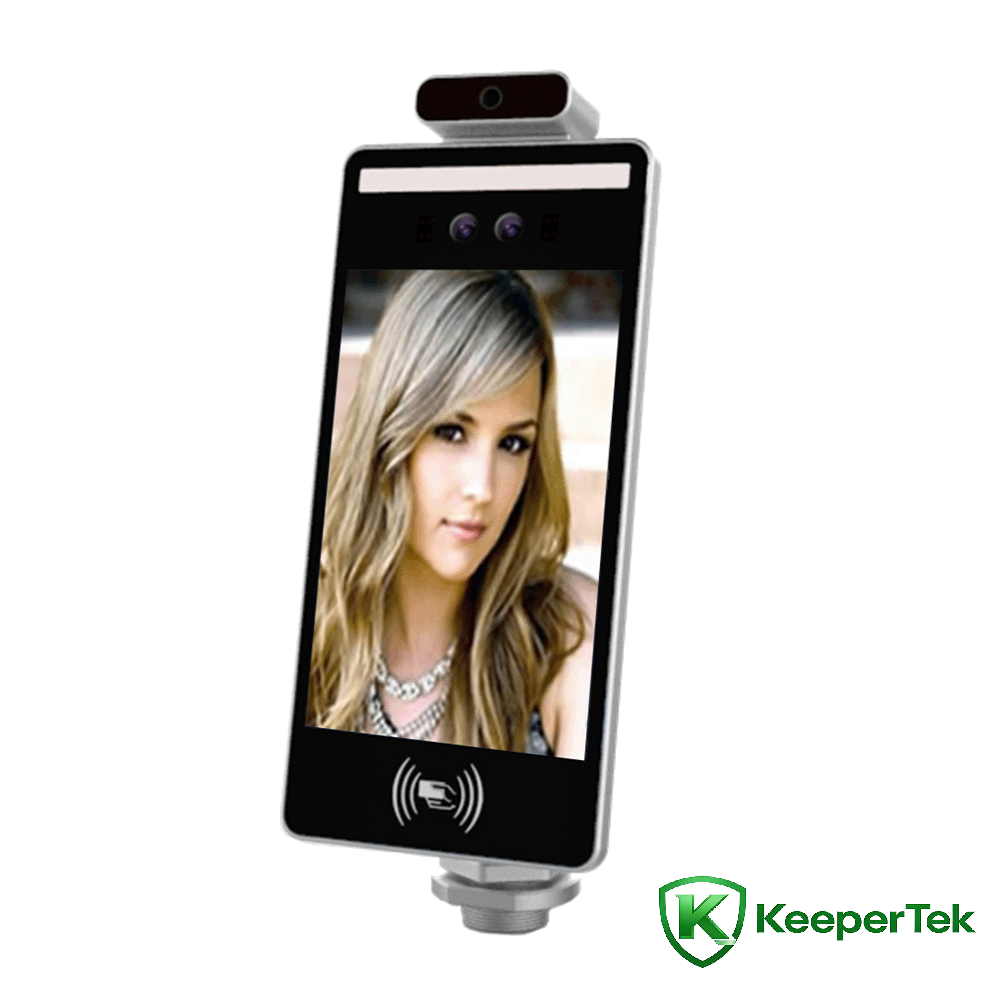 دستگاه یکپارچه KT-FR009 با کارت تشخیص چهره و اندازه گیری دما 8 اینچی