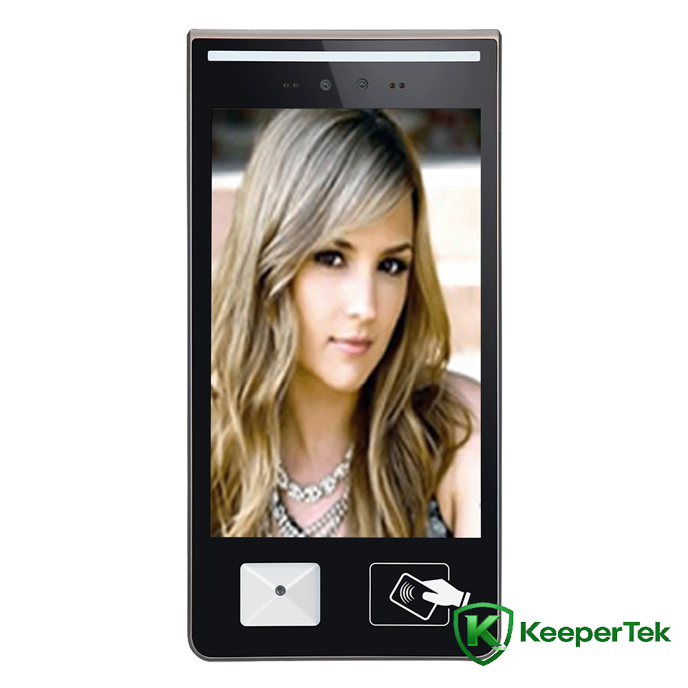 کارت کد QR تشخیص چهره 10.1 اینچی با کشیدن و کشیدن دستگاه همه کاره و تبلیغاتی KT-FR016